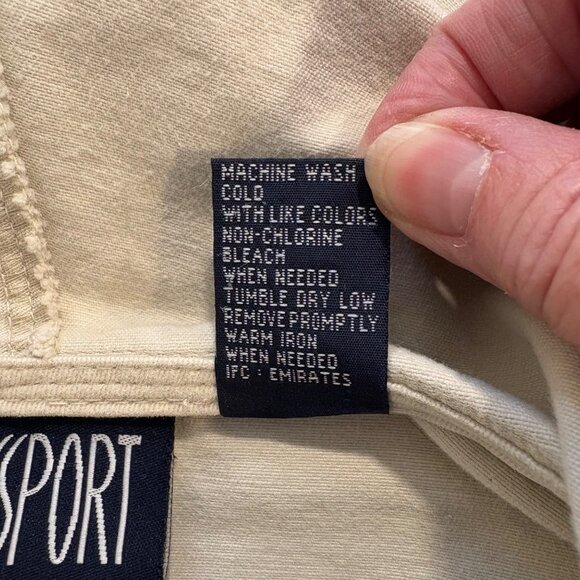 Vintage Canvas Cotton Hooded Jacket Small Cargo Zip hook&loop Neutral Cotton - Picture 7 of 8